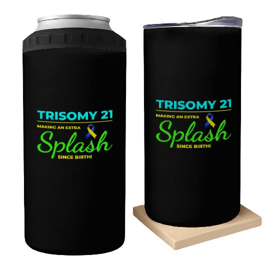 Down Syndrome Awareness Trisomy 21 Splash Can Coolers