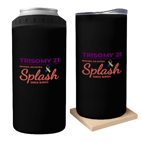 Down Syndrome Awareness Trisomy 21 Splash Can Coolers
