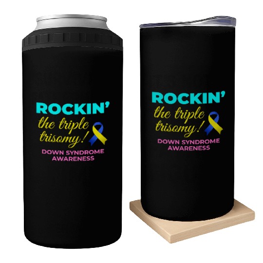 Down Syndrome Awareness Triple Trisomy Rock Can Coolers