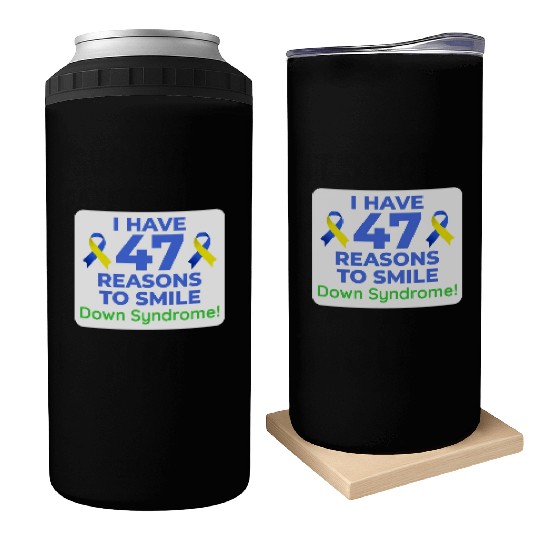Down Syndrome Awareness 47 Reasons to Smile Can Coolers