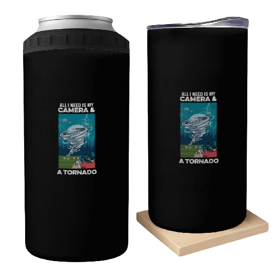 Camera & Tornado Videographer Gift Can Coolers