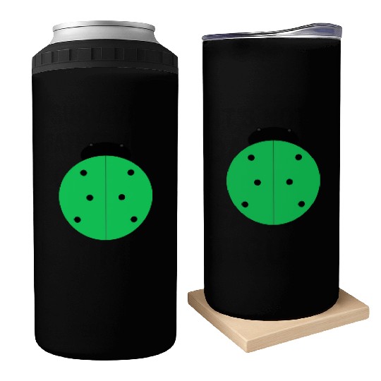 green ladybug Can Coolers