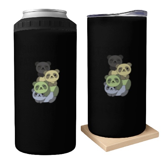 Cassgender Flag Pride Lgbtq Cute Panda Can Coolers