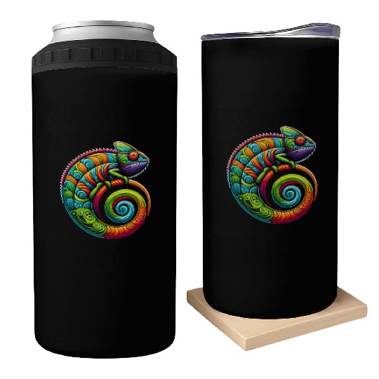 Colorful Chameleon Can Coolers