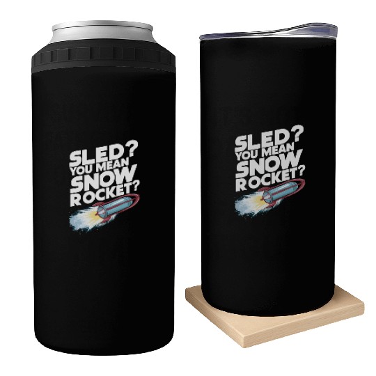 Sledding Snow Sled Winter Sport Winter Outdood Can Coolers