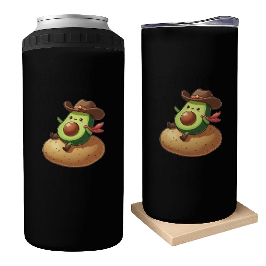 Avocado Cowboy Potato Rider Can Coolers