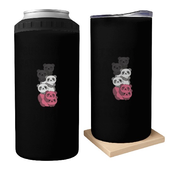 Femaric Flag Pride Lgbtq Cute Panda Can Coolers