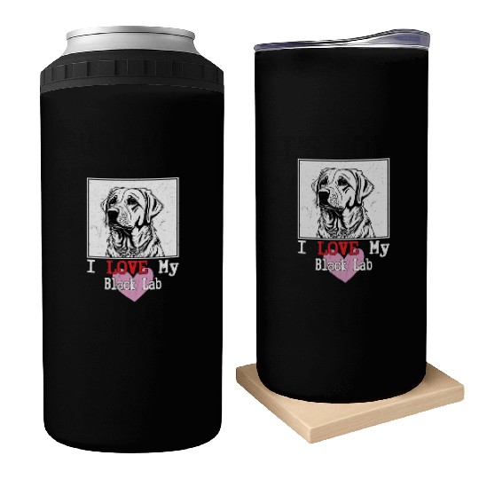 I Love My Black Lab Owner Labrador Retriever Can Coolers