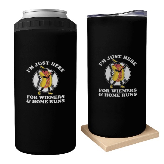 Baseball Design for Women Men Wieners Home Runs Can Coolers