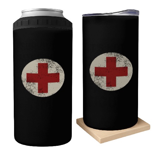 WW2 Combat Medic Symbol Can Coolers