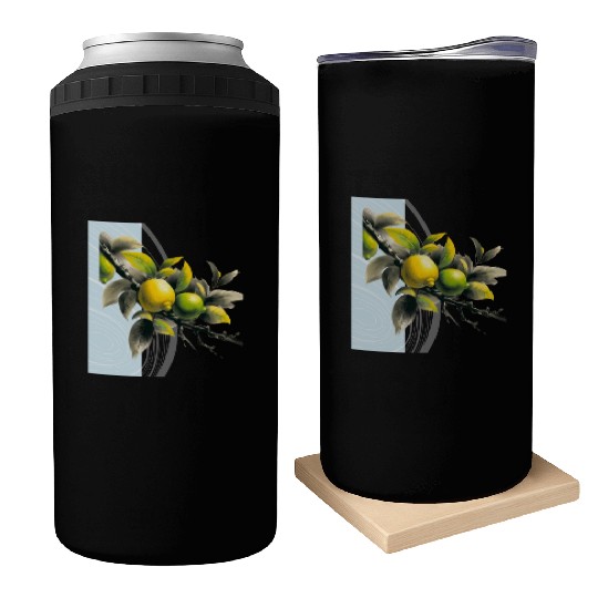 Green and yellow lemon Can Coolers