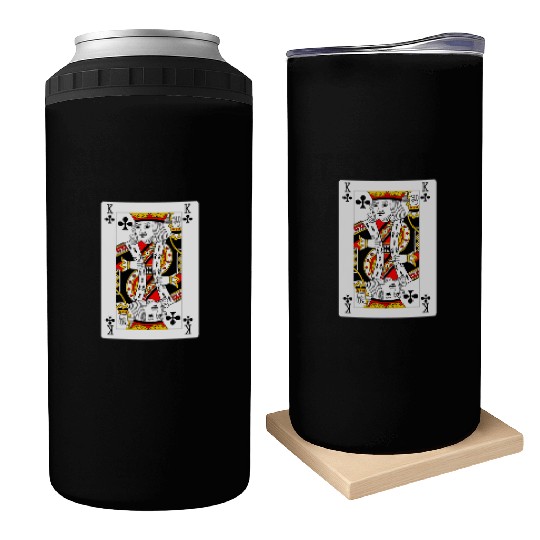 King of Clubs Playing Card Can Coolers