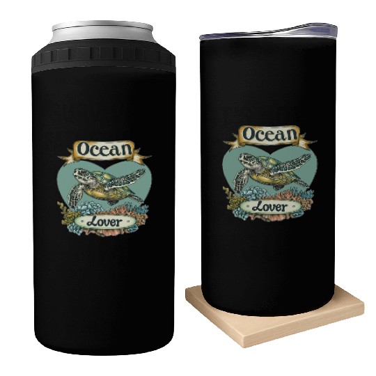 Ocean Lover Sea Turtle Can Coolers