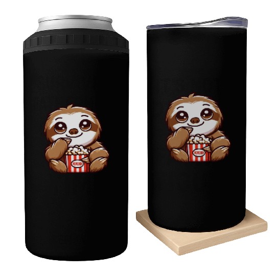 Sloth Film Critic Cinema Popcorn Lover Can Coolers