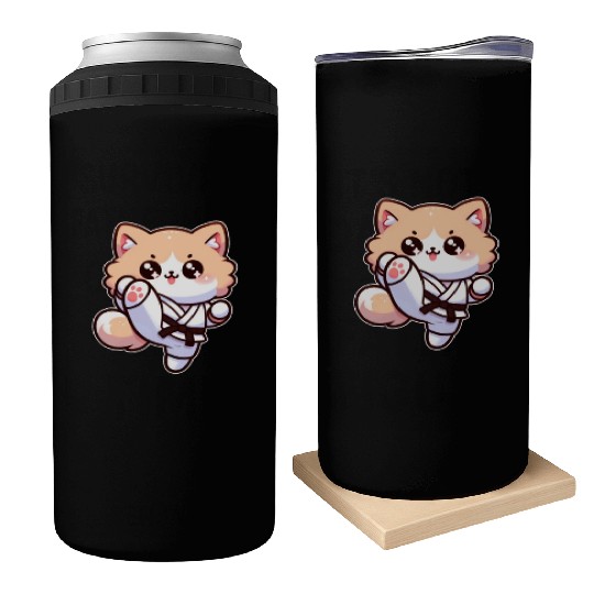 Karate Taekwondo Funny Cat Jiu Jitsu Women Girls Can Coolers