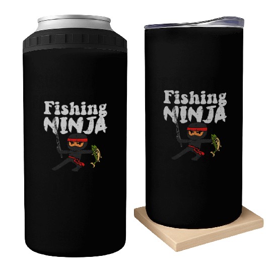 Fishing Ninja Fish Lover Toddler Youth Can Coolers