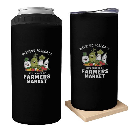Farmers Market Farmer Agriculture Farming Food Can Coolers