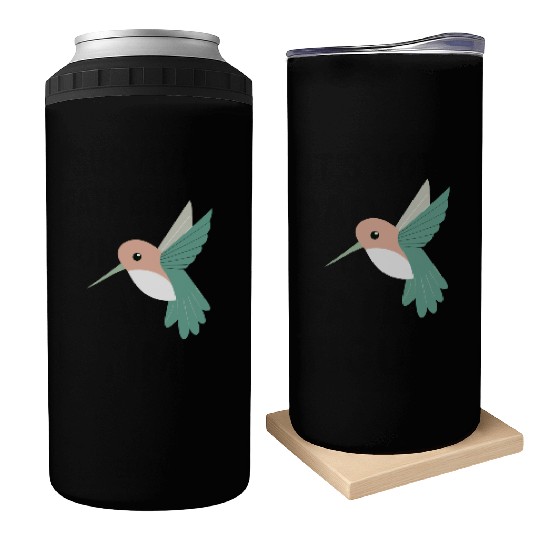 Hummingbird with green beak Can Coolers