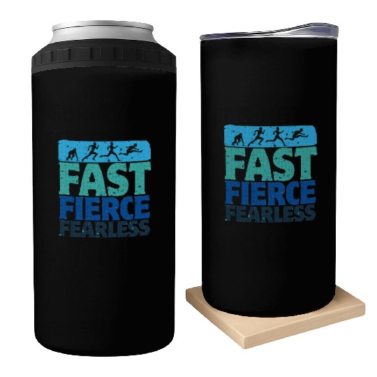 Fast Fierce Fearless Track And Field Lover Hurdles Can Coolers
