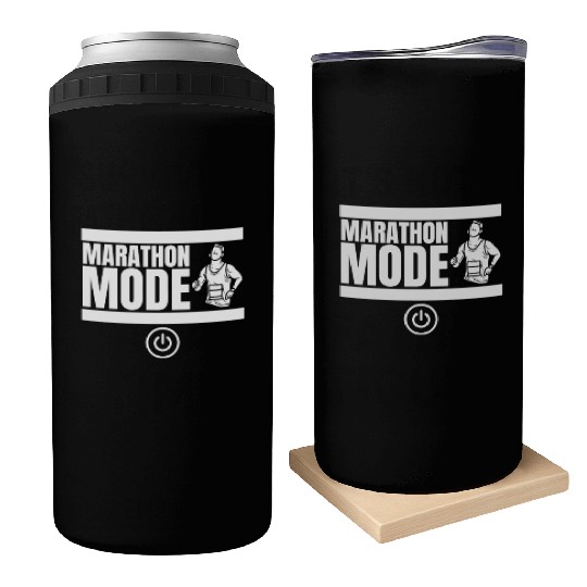 Marathon Mode On Funny Marathon Running Can Coolers