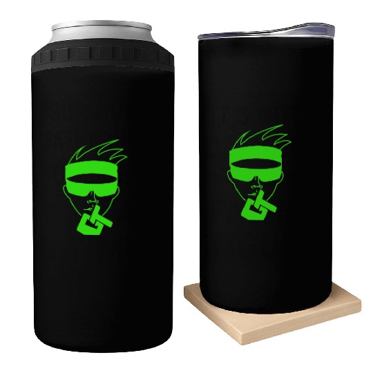 Green neon face GT Can Coolers