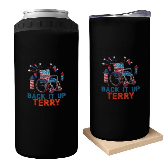 Back Terry Fireworks 4th July Can Coolers