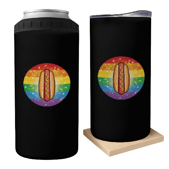 LGBTQ Hot Dog Can Coolers