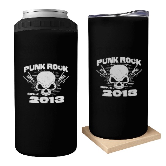 Punk Rock Since 2013 - Skull Rock Hands 11th Can Coolers