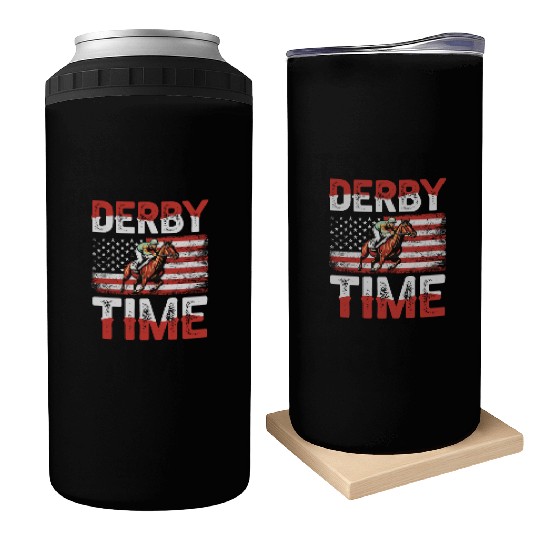 Derby Time Louisville Kentucky Horse Racing Can Coolers