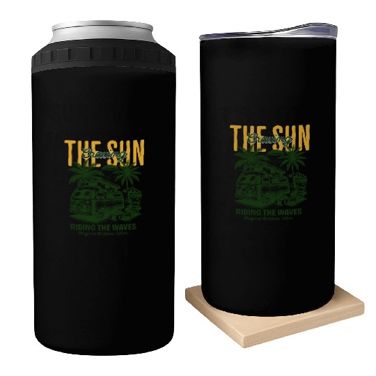 Chasing the Sun Riding the Waves Outdoor Wear Can Coolers