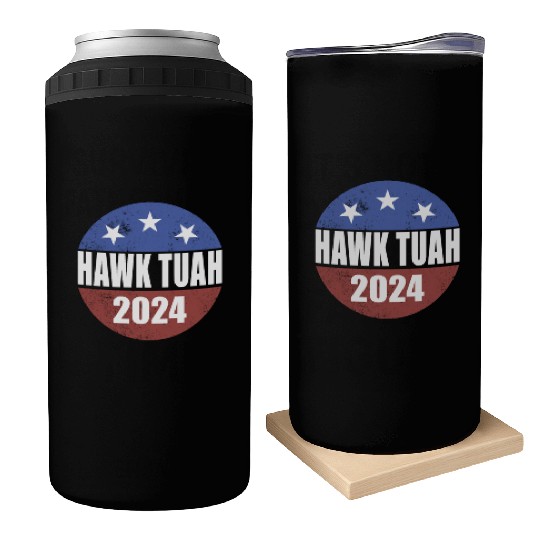 Hawk Tuah 2024 Election Button Hawk Tuahhawk tuah Can Coolers