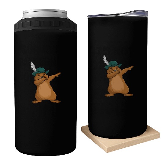 Groundhog Marmot for a Marmot lover groundhog fan Can Coolers