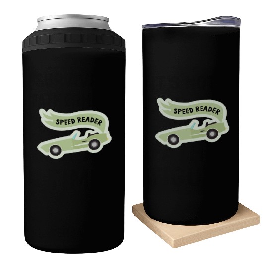 Speed ReaderBookish Racing Car Pastel Green Lemon Can Coolers