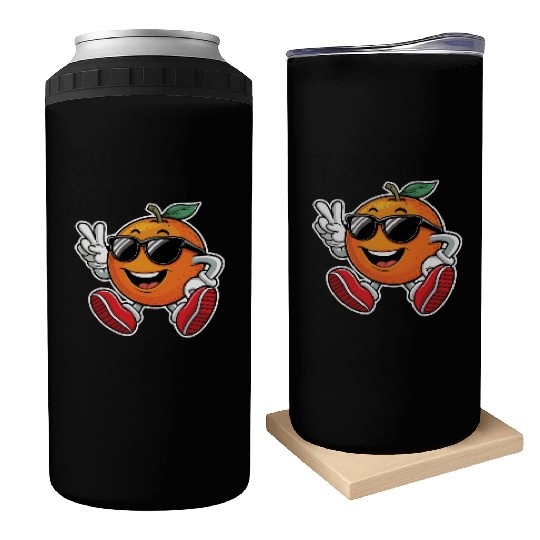 Funny Orange Fruit Relaxing Can Coolers