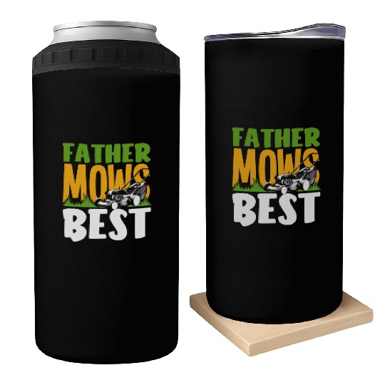 Landscaper Gardener Dad Lawn Mowing Can Coolers