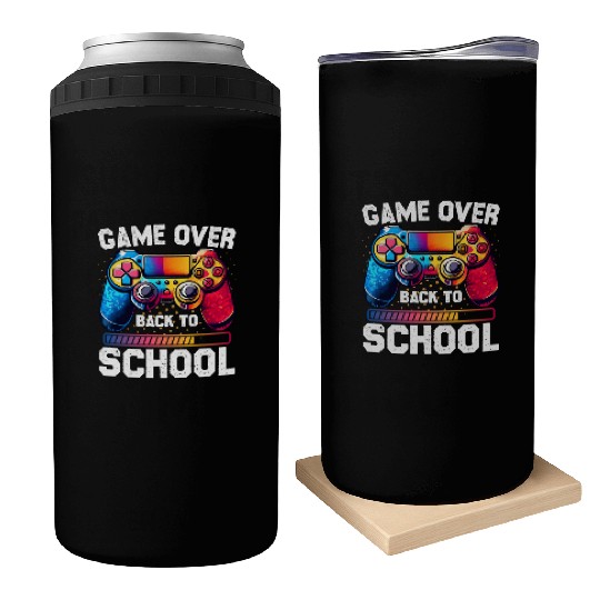 Game Over Back To School Funny First Day Of School Can Coolers
