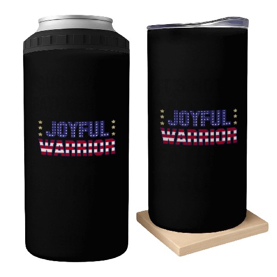 Joyful Warrior - Harris Walz 2024 Election America Can Coolers