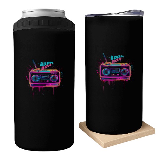 boombox 80s music Can Coolers