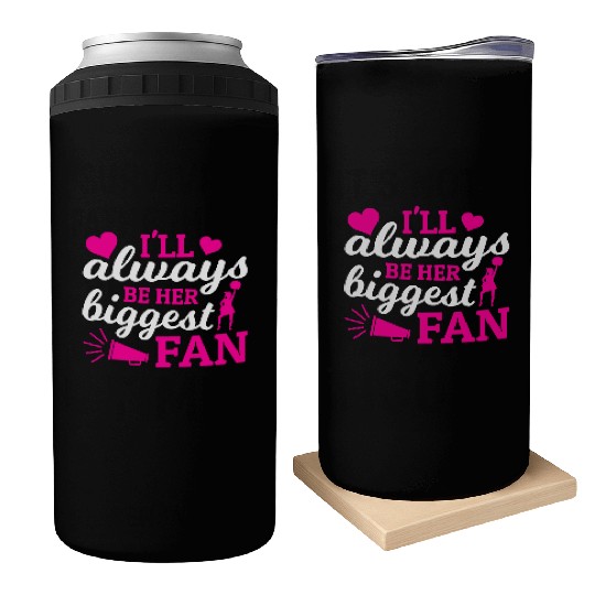 Always Her Fan Cheer Mom Cheerleading Mother's Day Can Coolers