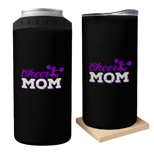 Cheer Mom Funny Cheerleading Mommy Mother's Day Can Coolers