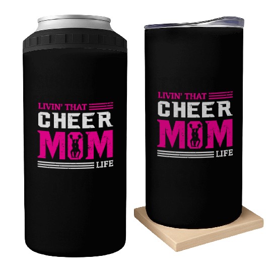 Living Cheer Mom Life Cheerleading Mother's Day Can Coolers