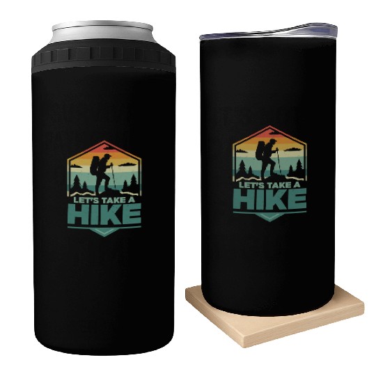 Let's Take A Hike Hiking Hiker Can Coolers
