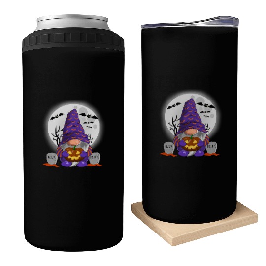 Halloween Gnomes, Happy Halloween Can Coolers