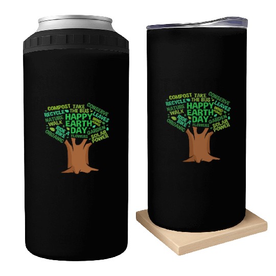 Happy Earth Day Tree For Earth Science Lover Can Coolers