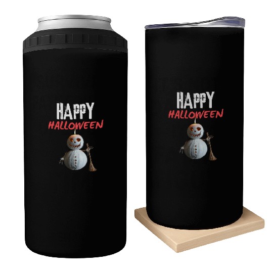 Scary Snowman Halloween - Unique Monster Design Can Coolers