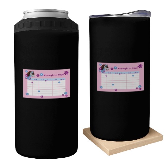 Timetable for Kids - Pony Flowers pink - French Can Coolers