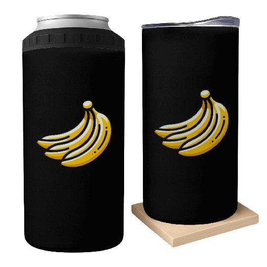 Banana minimalist bananas design food art 3 Can Coolers