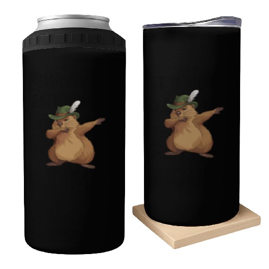 Groundhog Marmot for a Marmot lover groundhog fan Can Coolers