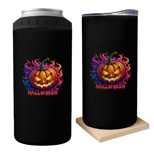 Halloween Jack O Lantern V 05 Can Coolers