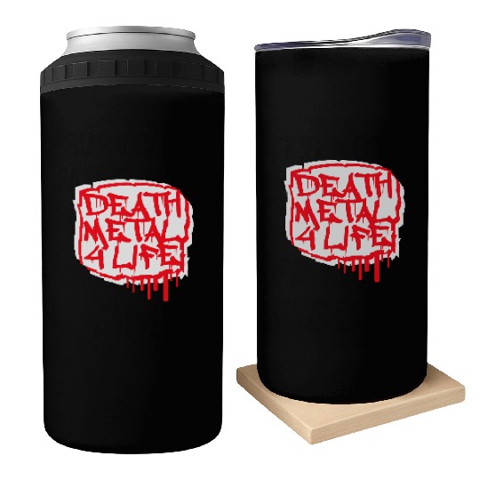 Heavy death metal 4 life hard rock music graffiti Can Coolers